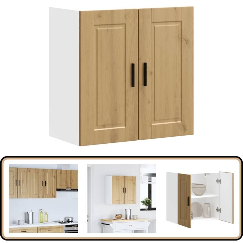 vidaXL Armoire murale de cuisine Porto chêne artisanal bois ingénierie