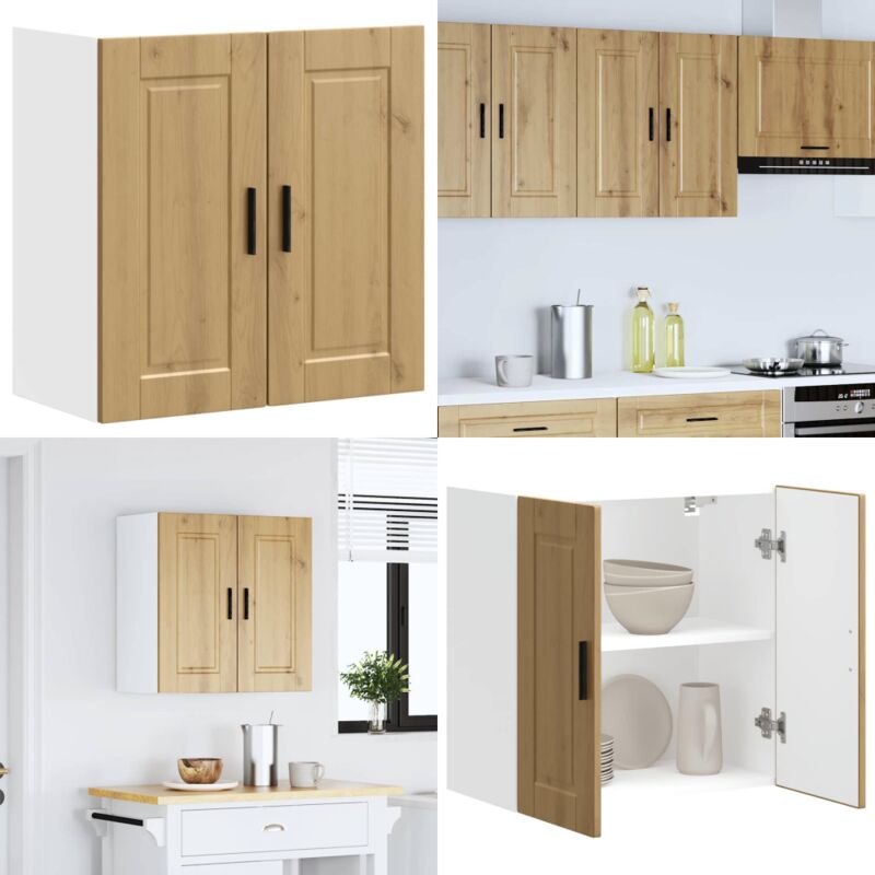 vidaXL Armoire murale de cuisine Porto chêne artisanal bois ingénierie