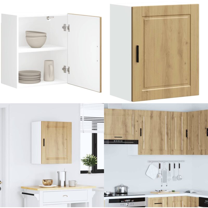 Armoire murale de cuisine Porto chêne artisanal bois ingénierie - Vidaxl