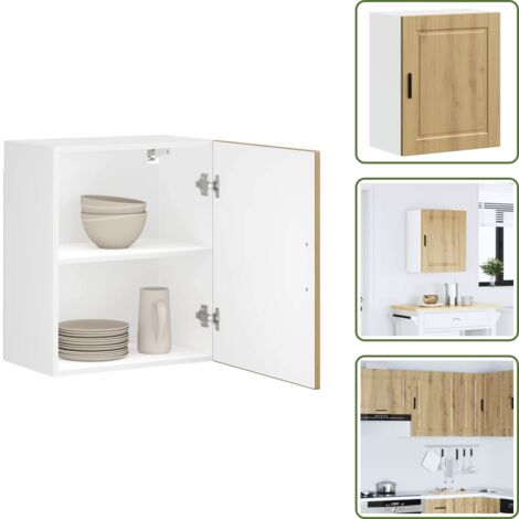 vidaXL Armoire murale de cuisine Porto chêne artisanal bois ingénierie