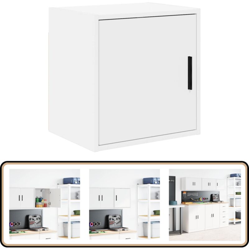 Vidaxl - Armoire murale de garage blanc bois d'ingénierie