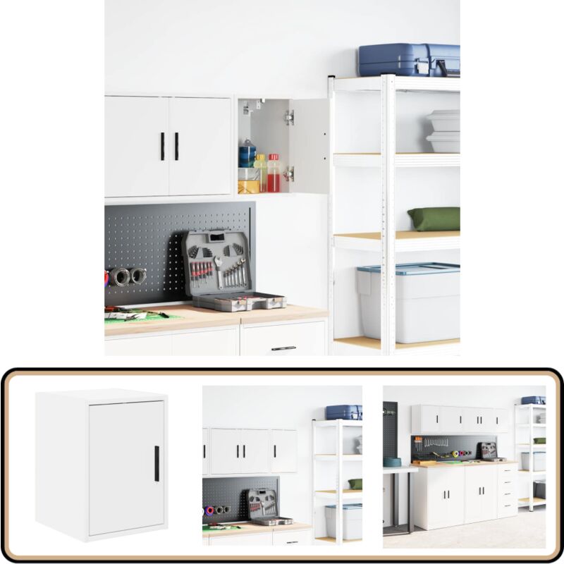 Vidaxl - Armoire murale de garage blanc bois d'ingénierie