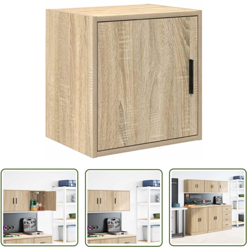 The Living Store - vidaXL Armoire murale de garage chêne sonoma bois d'ingénierie