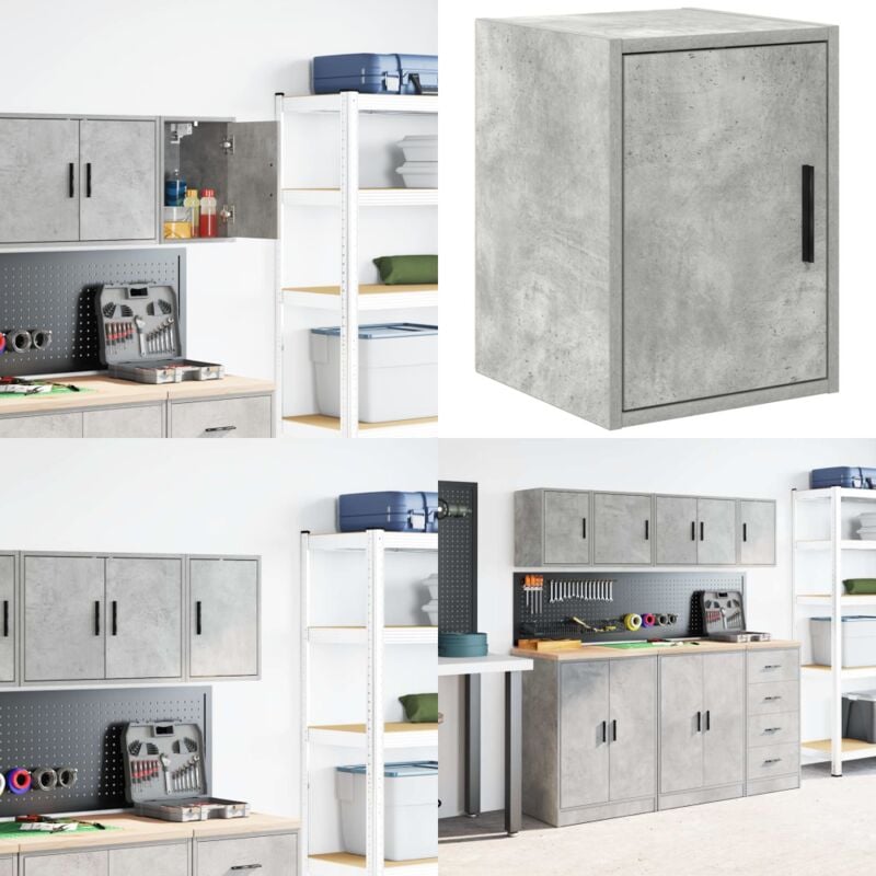 Vidaxl - Armoire murale de garage gris béton bois d'ingénierie