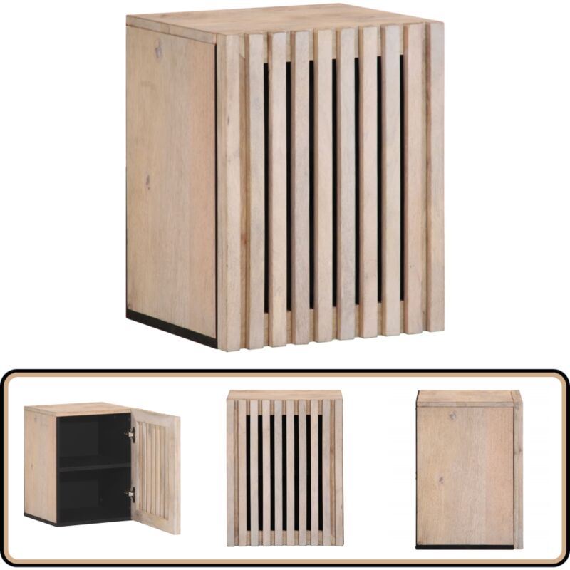 Vidaxl - Armoire murale de salle de bain 38x34x48cm bois massif manguier
