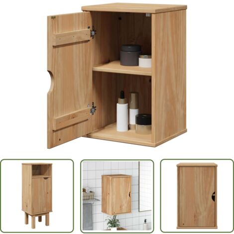 vidaXL Armoire murale de salle de bain OTTA 35x30x55 cm bois massif