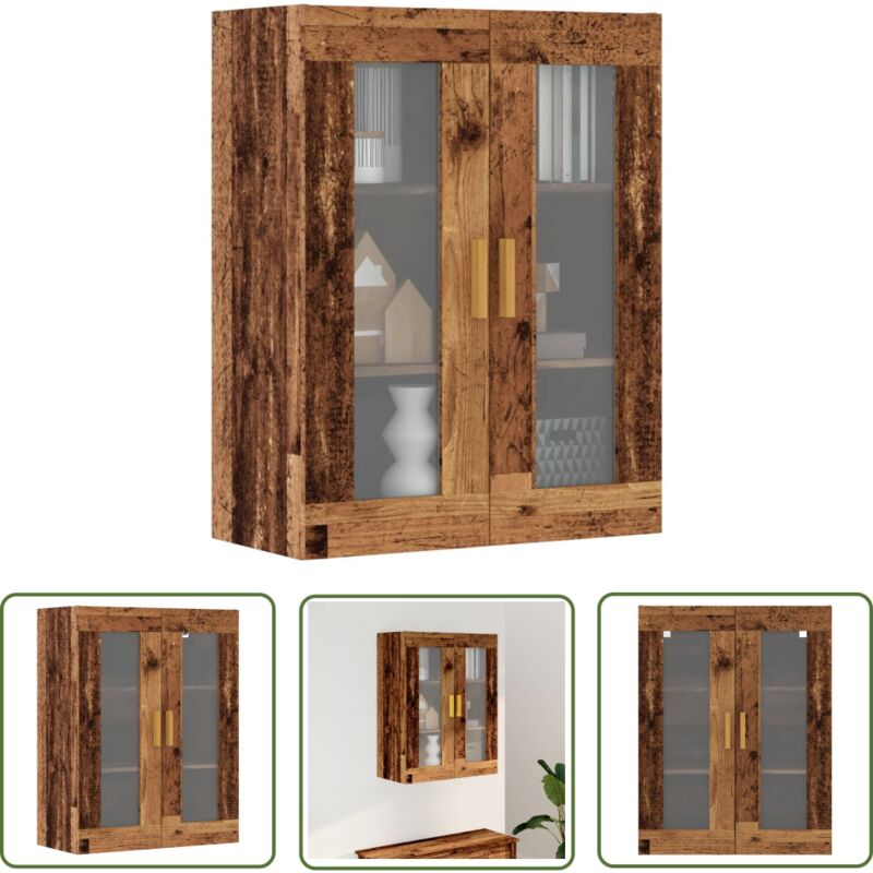 VidaXL Armoire murale suspendue vieux bois 69,5x34x90 cm
