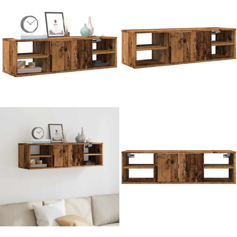 Vidaxl - Armoire murale vieux bois 101x30x29 cm bois d'ingénierie