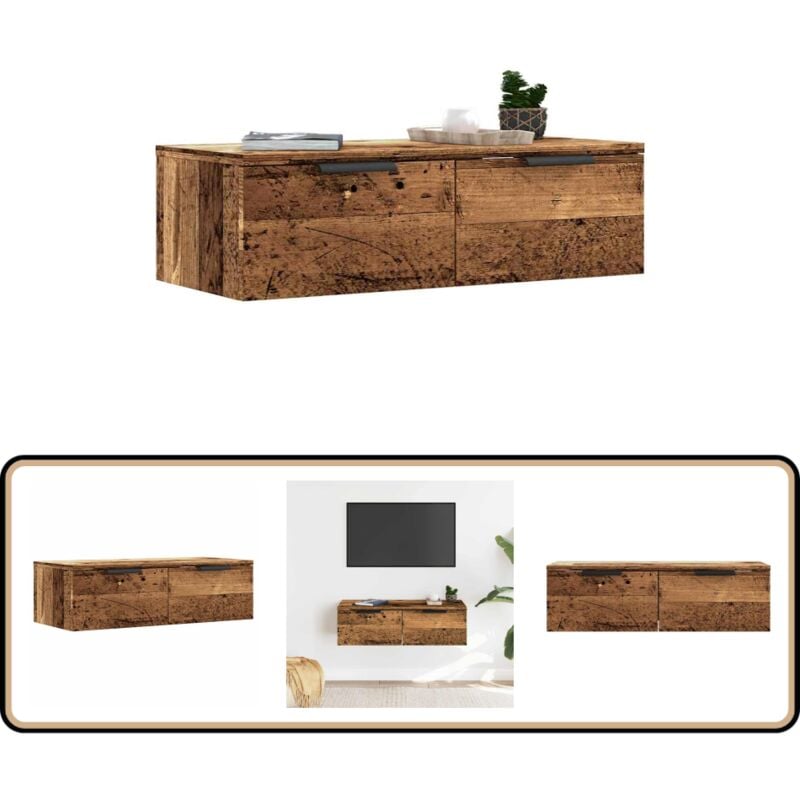Vidaxl - Armoire murale vieux bois 68x30x20 cm bois d'ingénierie