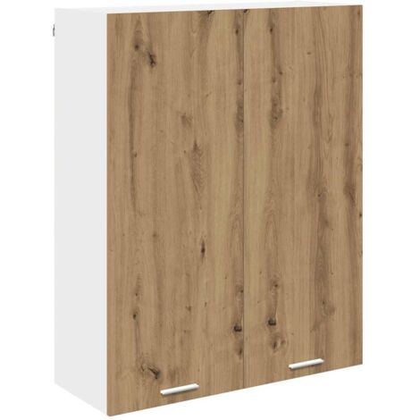 vidaXL Armoire suspendue avec porte Chêne artisanal 80 x 31 x 100 cm