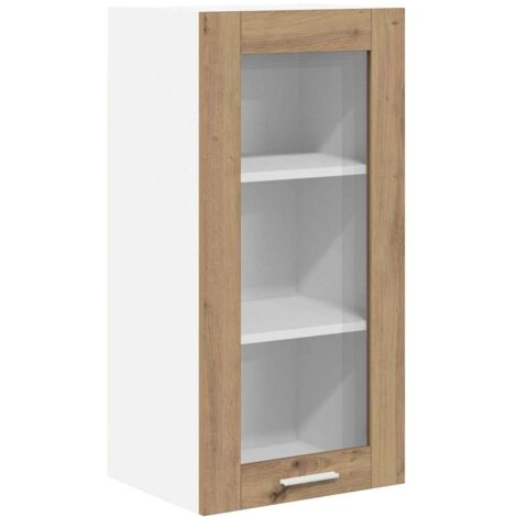 vidaXL Armoire suspendue avec stockage Chêne artisanal 40 x 31 x 80 cm