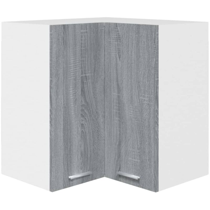 Armoire d'angle suspendue Sonoma gris 57x57x60 cm