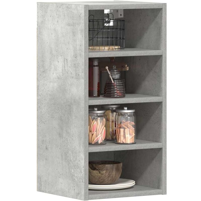 Vidaxl - Armoire suspendue gris béton 30x29,5x60 cm bois d'ingénierie