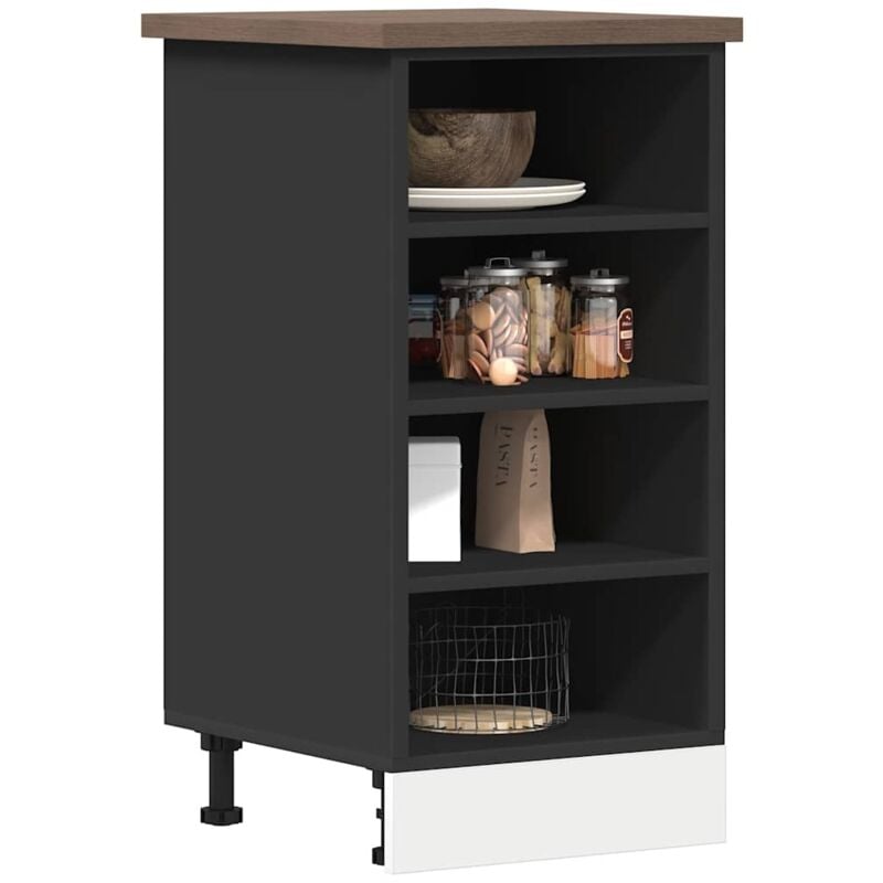 Vidaxl - Armoire de plancher noir 40x44,5x81,5 cm bois d'ingénierie