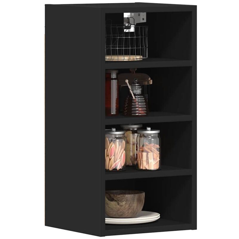 Vidaxl - Armoire suspendue noir 30x29,5x60 cm bois d'ingénierie