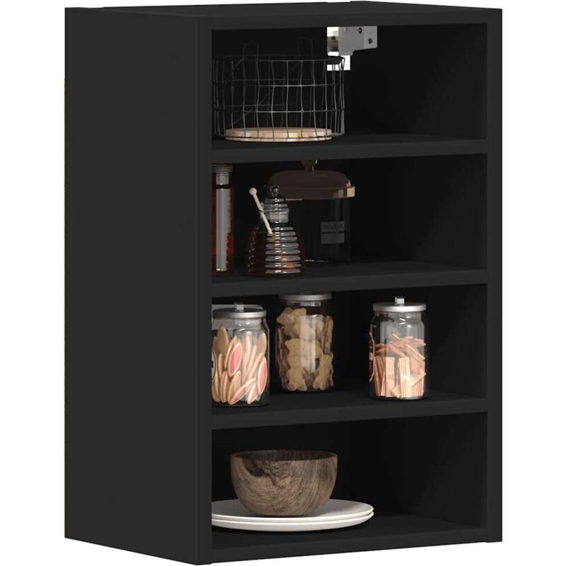 Vidaxl - Armoire suspendue 'Riga' noir 40x29,5x60 cm bois d'ingénierie