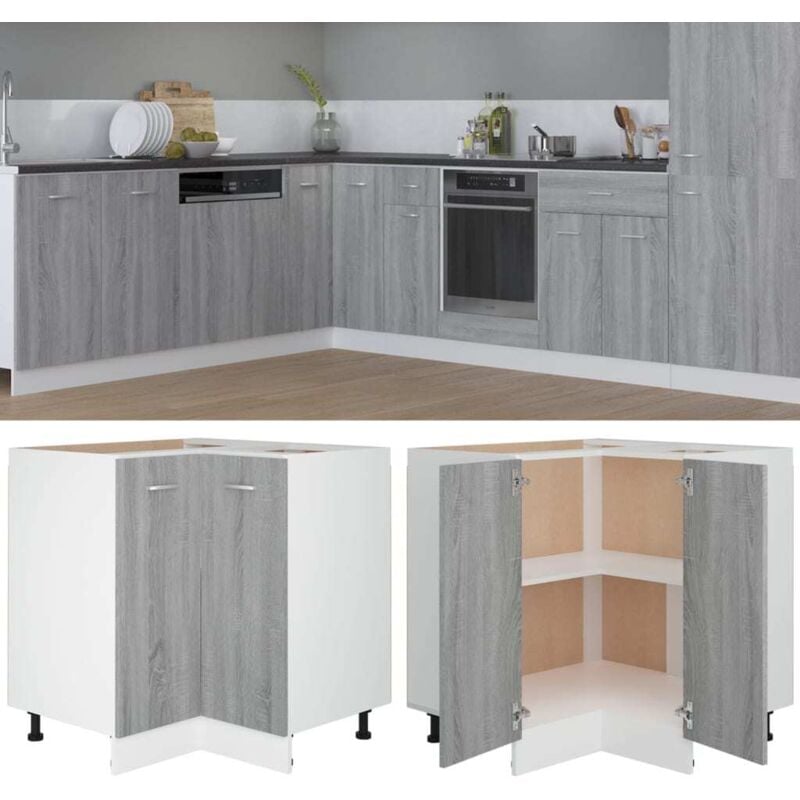 Vidaxl - Armoire cuisine Sonoma gris 75,5x75,5x80,5 cm Bois d'ingénierie