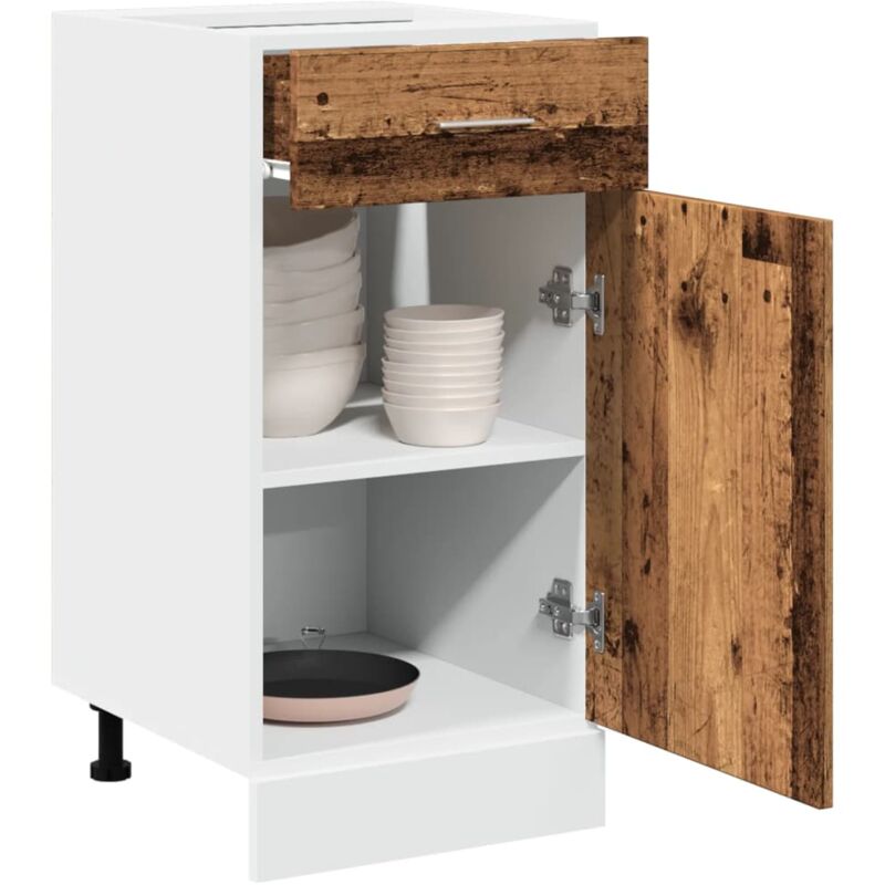 Vidaxl - Armoire de plancher à tiroir vieux bois 40x46x81,5 cm