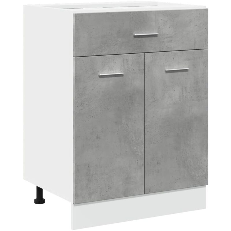 Vidaxl - Armoire à tiroirs 'Lyon' Gris béton 60 x 46 x 81,5 cm Bois d'ingénierie