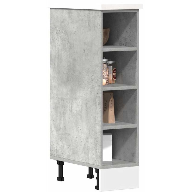 Armoire de plancher gris béton 20x44,5x81,5cm bois d'ingénierie - Vidaxl