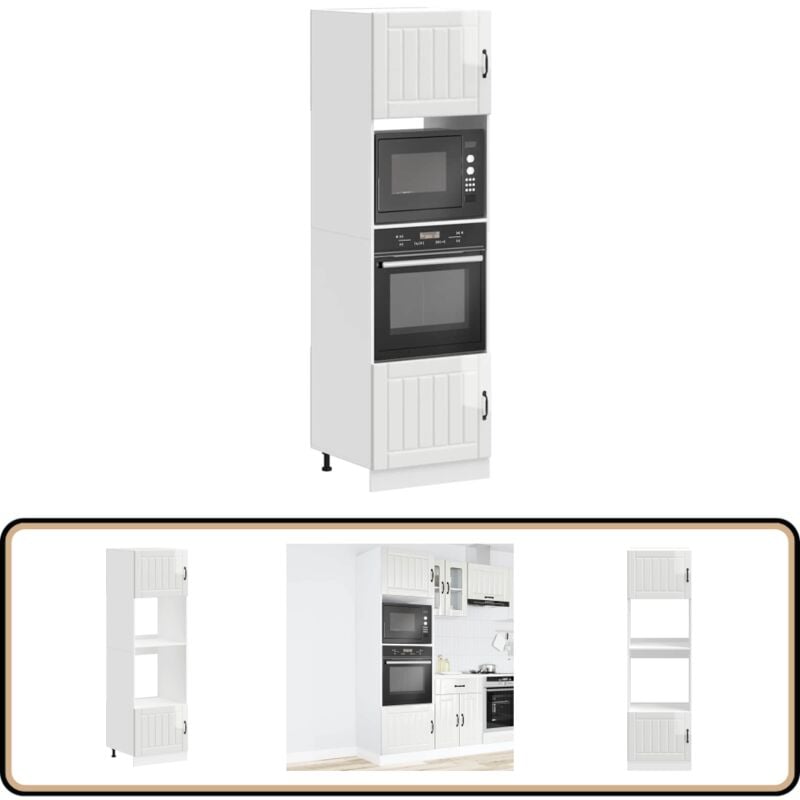 Vidaxl - Armoires de four 2 pcs Kalmar blanc brillant bois d'ingénierie