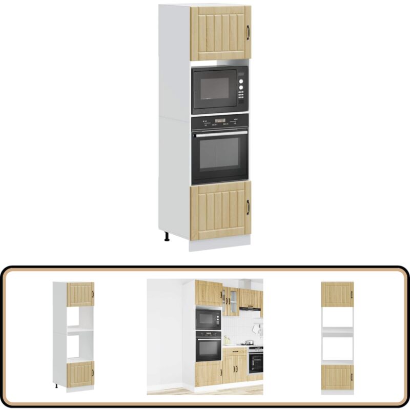 vidaXL Armoires de four 2 pcs Kalmar chêne sonoma bois d'ingénierie