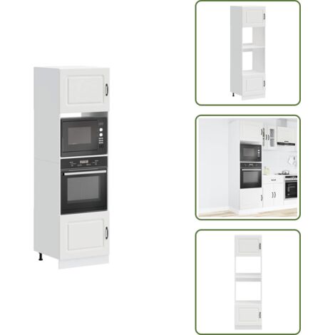 vidaXL Armoires de four 2 pcs Lucca blanc bois d'ingénierie