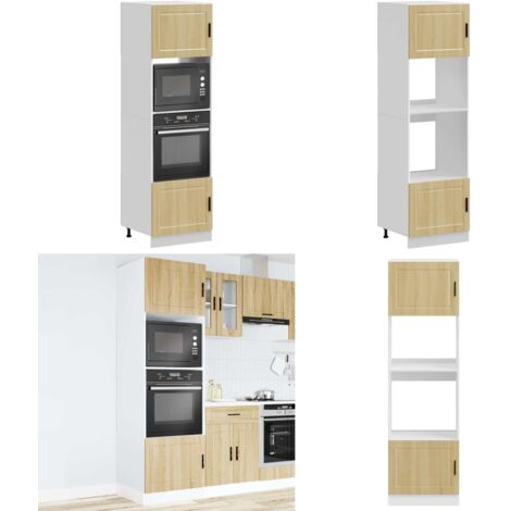 Meuble de cuisine | Armoire de cuisine avec tiroir Chêne noir Bois d' ingénierie | Leroy Merlin