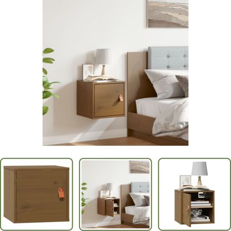 vidaXL Arredamento in legno -  Pensile Marrone ambra 31,5x30x30 cm in Legno Massello di Pino