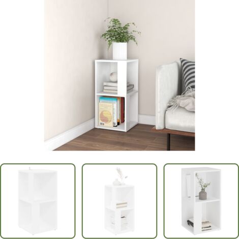 vidaXL Arredamento in soggiorno -  Pensile Angolare Bianco 33x33x67 cm in Legno Multistrato