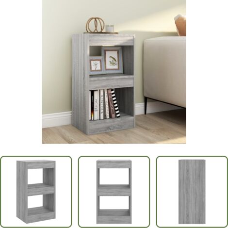 vidaXL Arredamento -  Libreria/Divisorio Grigio Sonoma 40x30x72 cm