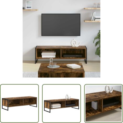vidaXL Arredamento moderno - Mobile TV Quercia Fumosa 100 x 36.5 x 30.5 cm Legno multistrato