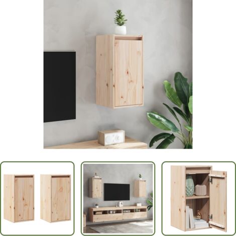 vidaXL Arredamento -  Pensili 2 pz 30x30x60 cm in Legno Massello di Pino