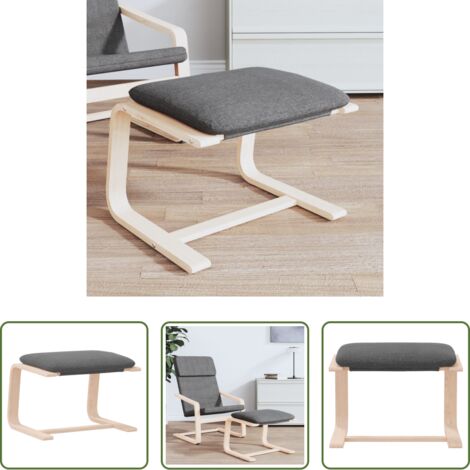 vidaXL Arredamento -  Poggiapiedi Grigio Chiaro 51x41x40 cm in Tessuto