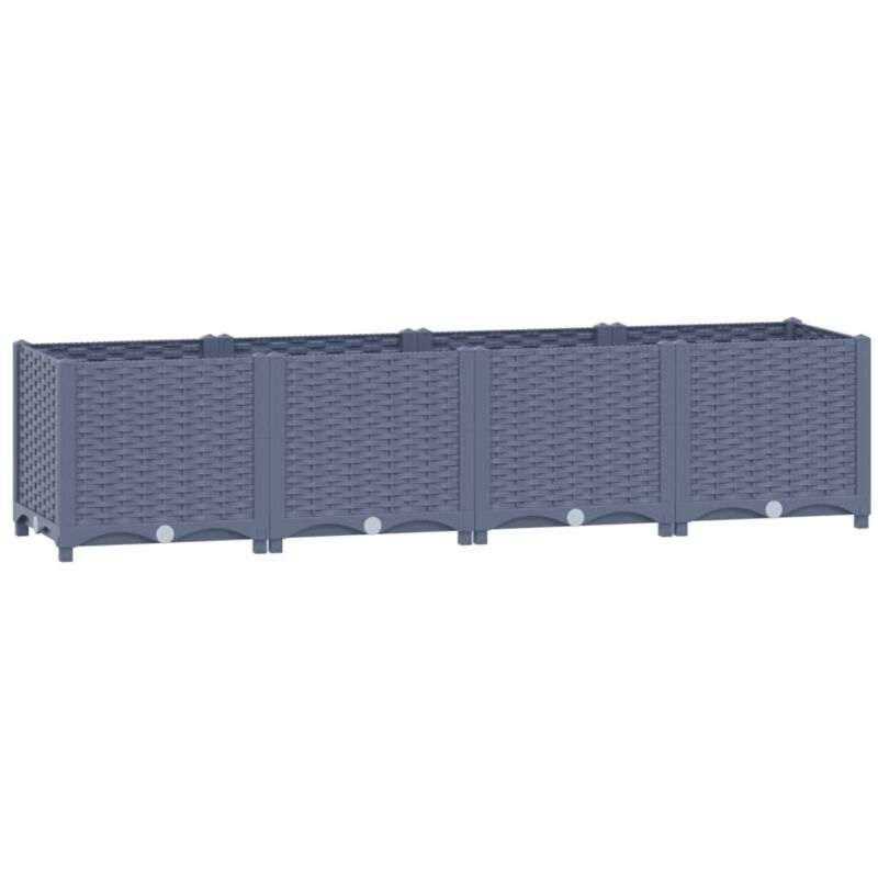 

vidaXL Arriate 160x40x38 cm polipropileno - Gris