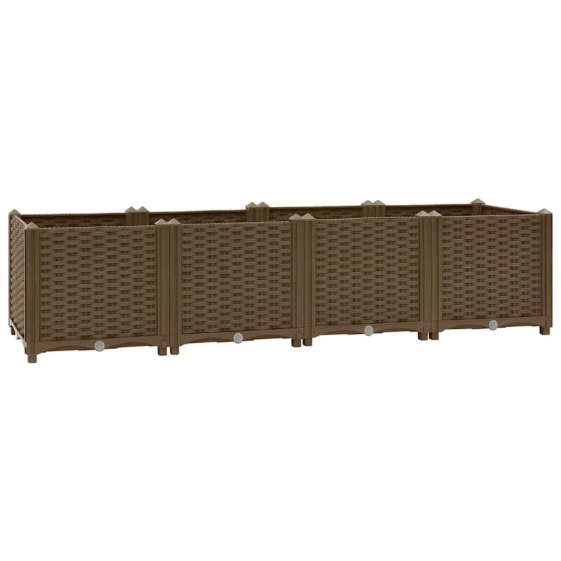 

vidaXL Arriate 160x40x38 cm polipropileno - Marrón