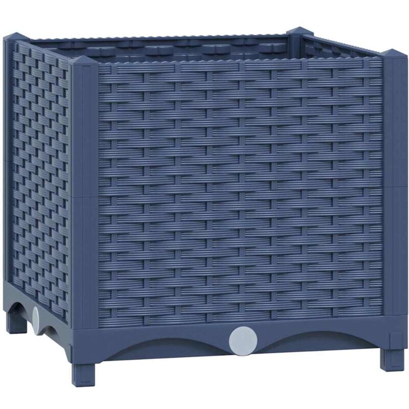 

vidaXL Arriate 40x40x38 cm polipropileno - Gris