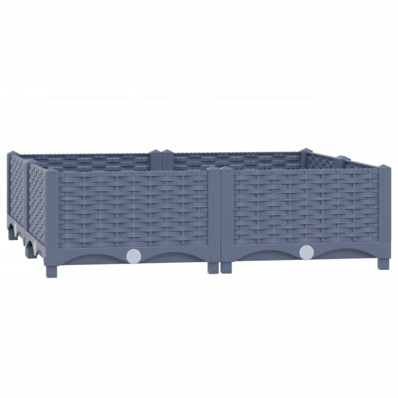 

vidaXL Arriate 80x80x23 cm polipropileno - Gris
