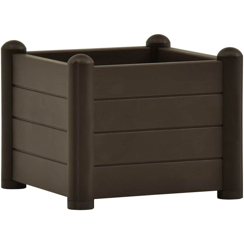 

vidaXL Arriate de jardín PP mocha 43x43x35 cm - Marrón
