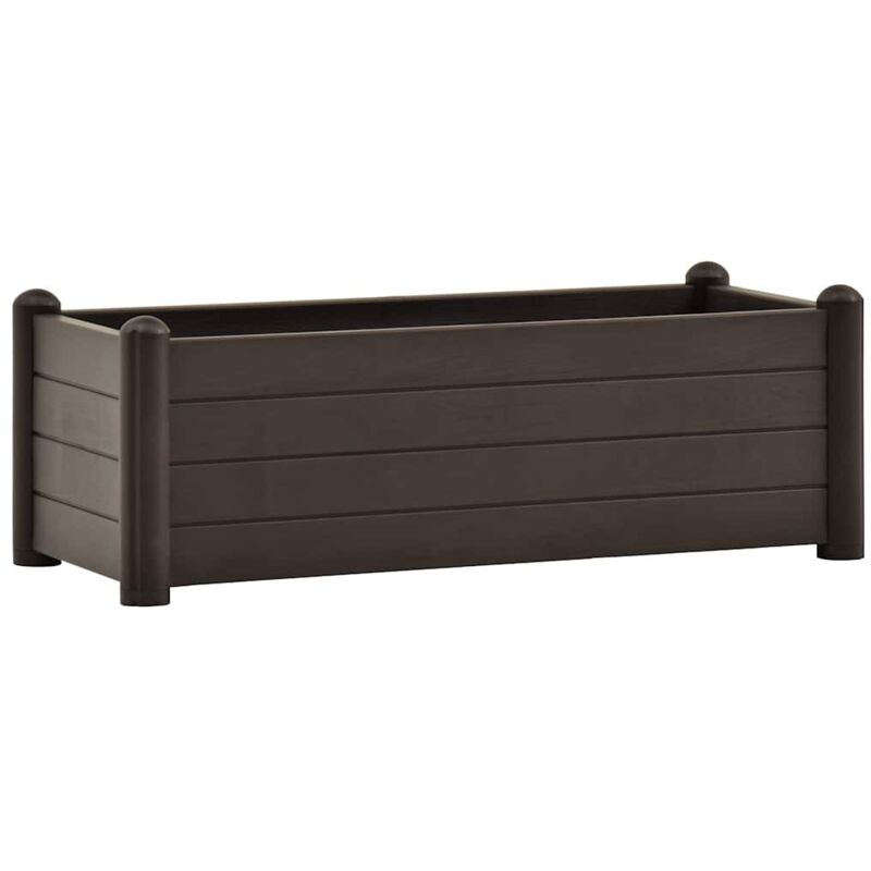 

vidaXL Arriate elevado de jardín PP color moca 100x43x35 cm - Marrón