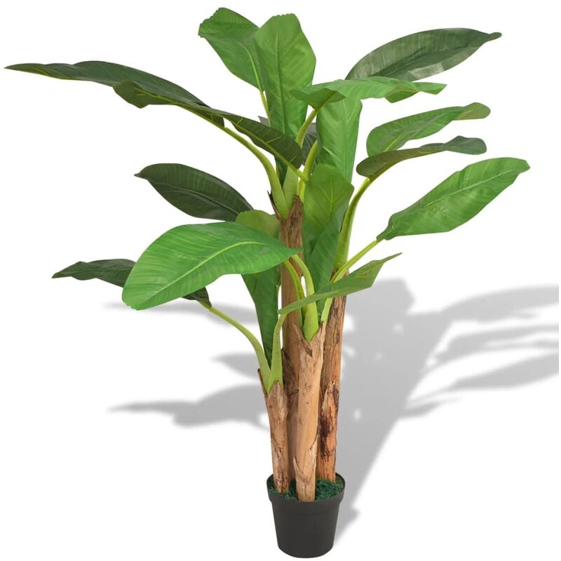 Artificial Banana Tree Plant With Pot 175 Cm Green Vidaxl