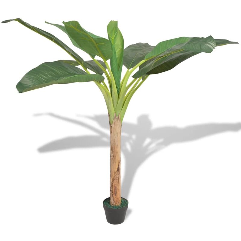 Artificial Banana Tree Plant With Pot 150 Cm Green Vidaxl
