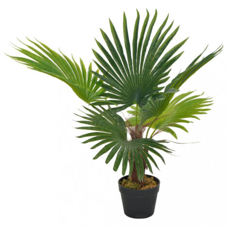 vidaXL Artificial Plant Palm with Pot Green 70 cm