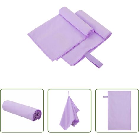 vidaXL Asciugamani per esterno -  Asciugamani Sportivi 2 pcs Viola 50 x 30 cm