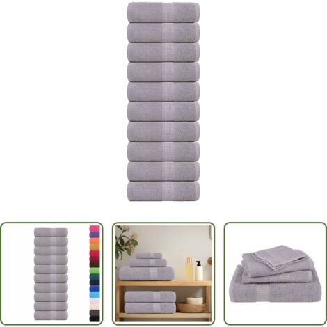 vidaXL Asciugamani per le mani -  Asciugamani FROGN 10 pz Grigio 30x30 cm 360 g/m²
