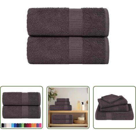 vidaXL Asciugamani per le mani -  Asciugamani FROGN 2 pz Antracite 30x30 cm 360 g/m²
