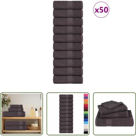 vidaXL Asciugamani per le mani -  Asciugamani FROGN 50 pz Antracite 30x30 cm 360 g/m²