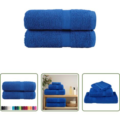 vidaXL Asciugamani per le mani -  Asciugamani Premium SOLUND 2 pz Blu 30x30 cm 600 g/m²