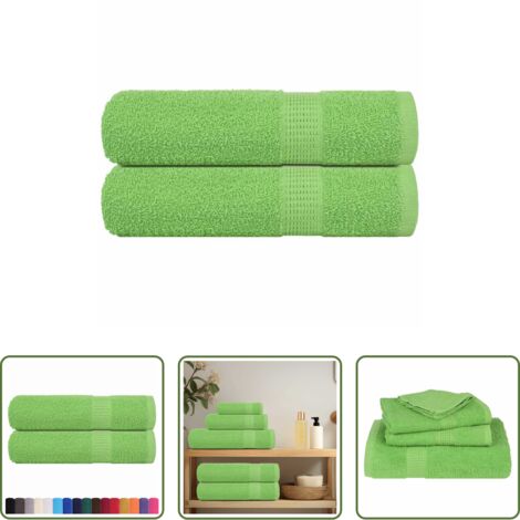 vidaXL Asciugamani verde mela -  Asciugamani FROGN 2 pz Verde Mela 50x100 cm 360 g/m²
