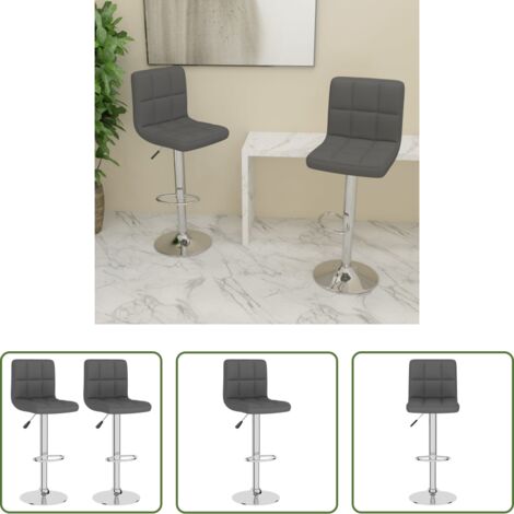 vidaXL Asiento cómodo -  Taburetes de cocina 2 unidades tela gris oscuro